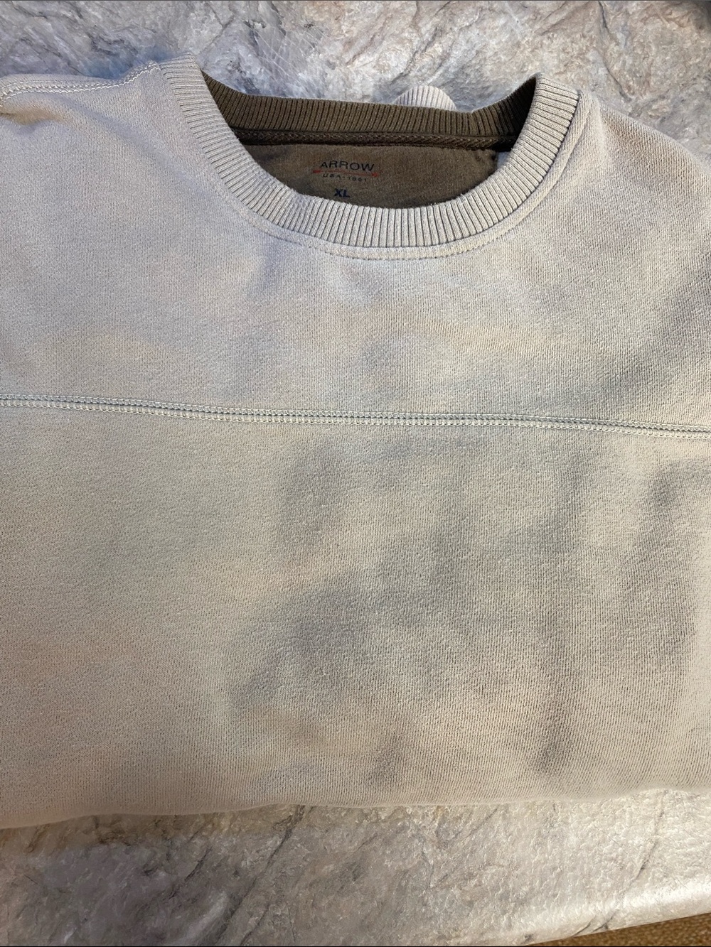 Arrow Men Crewneck Pullover in Light Beige